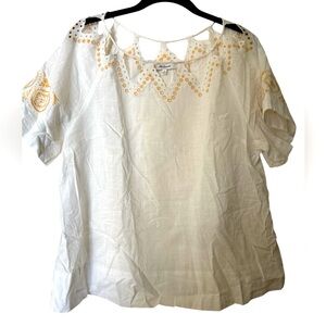Madewell cotton linen top